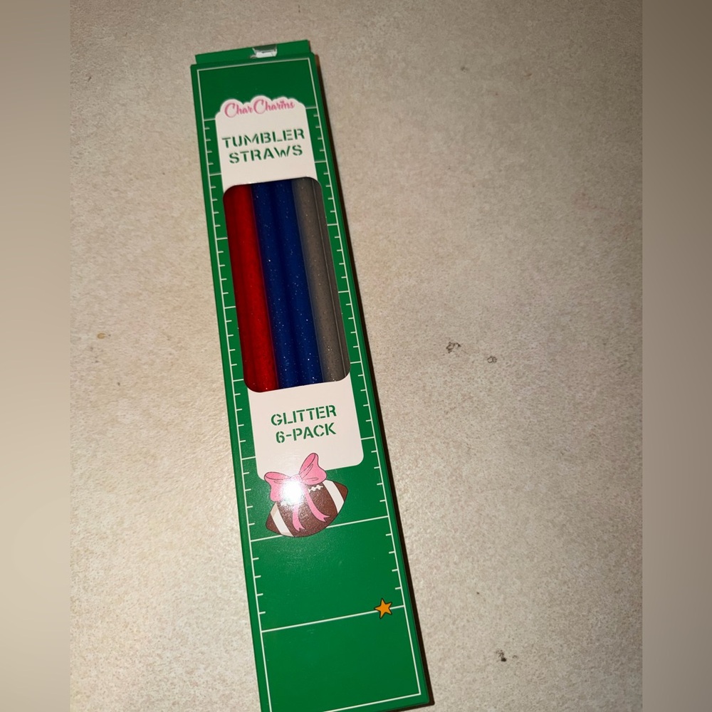 Stanley Char charms 6 pack 40oz glitter

 straws